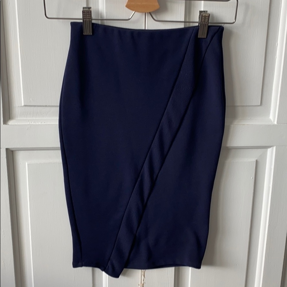 Zara navy bodycon pencil skirt